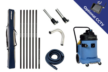 Streamvac™ Gutter Cleaning System Kit - 30ltr Drum - 38ft/11.5mtr Reach - Commercial Height