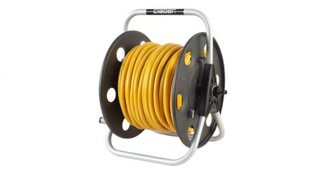Freestanding Metal Claber Hose Reel Complete With Microbore Hose