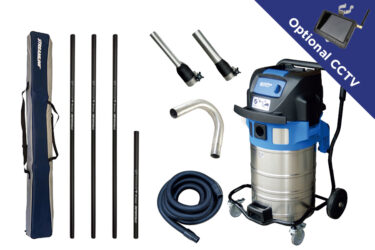 Streamvac™ Gutter Cleaning System Kit - 70ltr Drum - 22ft/6.7mtr Reach - Residential Height