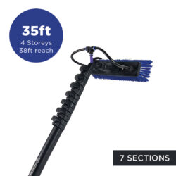 Telescopic Water Fed Pole - 35ft/10.6mtr (38ft Reach) Streamline&reg; Ova8&reg; 30T Carbon Fibre