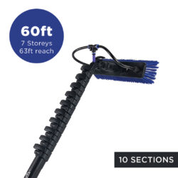 Telescopic Water Fed Pole - 60ft/18.3mtr (63ft Reach) Streamline&reg; OVA8&reg; 40T Carbon Fibre