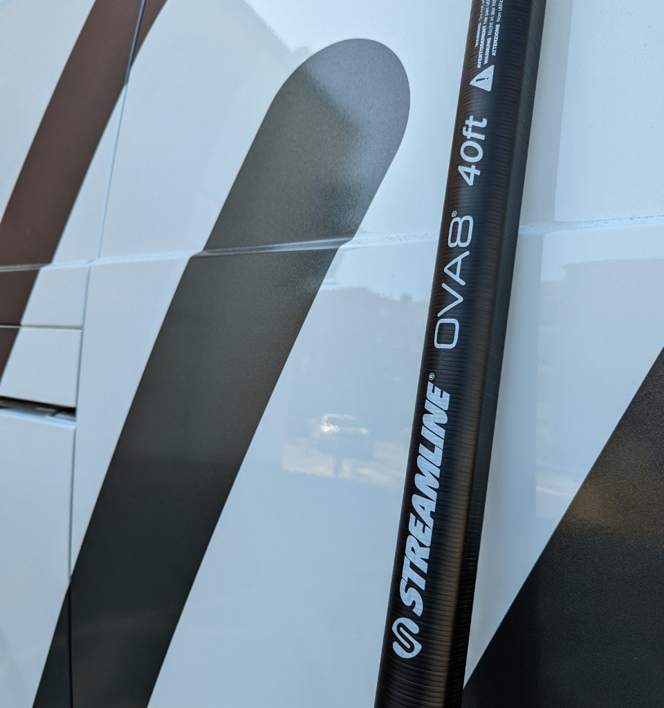 Telescopic Water Fed Pole – 40ft/12.2mtr (43ft Reach) Streamline&reg; OVA8&reg; 30T Carbon Fibre