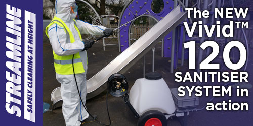 The Vivid™ 120 Sanitising Trolley in action
