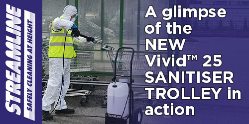 The Vivid™ 25 Sanitising Trolley in action