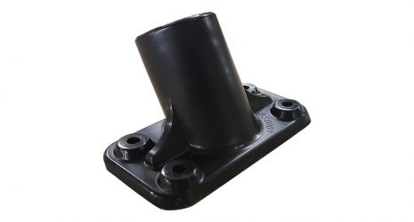 Black Reinforced Plastic Brush Socket 45 deg - 4 hole version