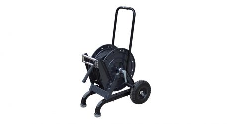 Metal a-frame hose reel trolley with 50mtrs (150 feet) of 5/16inch twin wire high pressure hose