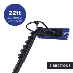 Telescopic Water Fed Pole - 22ft/6.7mtr (25ft Reach) Streamline&reg; OVA8&reg; 24T Carbon Fibre