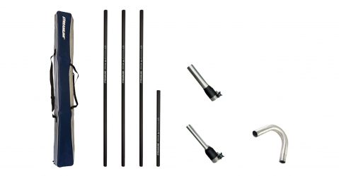 Gutter Cleaning Pole Set complete with Head and Accessories, 19ft/5.7m (21ft/6.7m Reach)