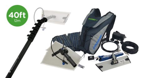 11mtr, 40ft reach Dragonfly&reg;4 Internal Window Cleaning System complete with Streamline&reg; OVA8&reg; pole,
