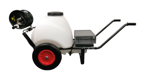 120-ltr Battery powered Softwash Barrow with chemical resistant pump and hose reel