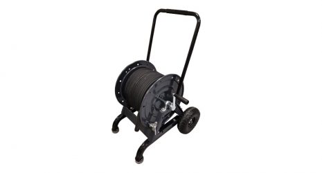 Hose reel high pressure 300' x 3/8 inch - A-frame type with trolley & hose