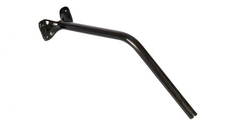 Carbon Fibre Gooseneck 9inch - to fit 20mm ID XR pole, 4 hole flange version to suit the Streamline&reg; Flat Brushes