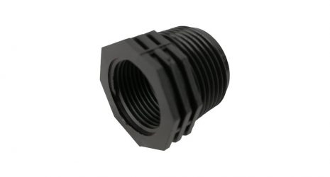 Nylon Reducer 1 inch M - 3/4 inch F Black