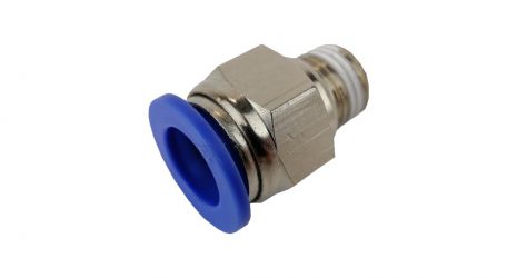 12mm Push Fit - 1/4 inch BSP Male Adaptor Nickel Plated Brass