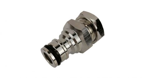 Stainless Male Adaptor with 1/2 inch male thread and locking nut