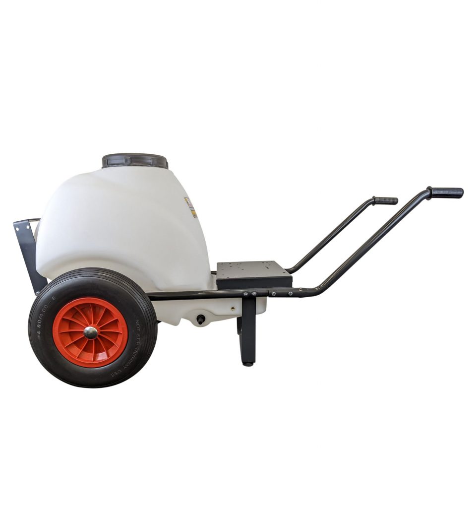 COMET 120-litre Barrow – tank mounted on sturdy metal frame with large 15 inch wheels
