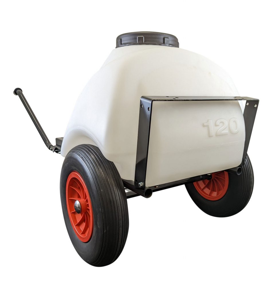 COMET 120-litre Barrow – tank mounted on sturdy metal frame with large 15 inch wheels