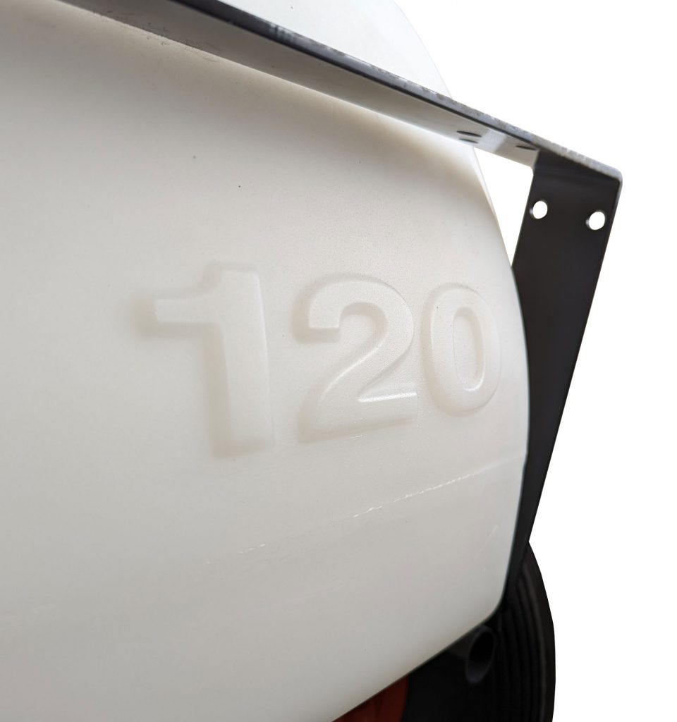 COMET 120-litre Barrow – tank mounted on sturdy metal frame with large 15 inch wheels