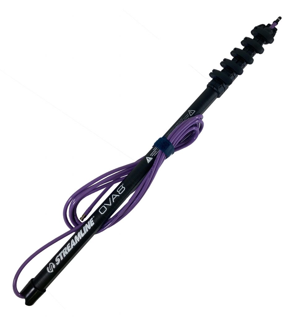 Telescopic Water Fed Pole – 8ft/2.44mtr (14ft Reach)  Streamline&reg; OVA8&reg; 24T Carbon Fibre