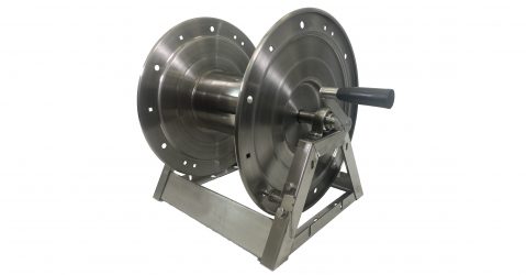 Hose Reel High Pressure 300' x 3/8 inch - Stainless Steel A-frame type
