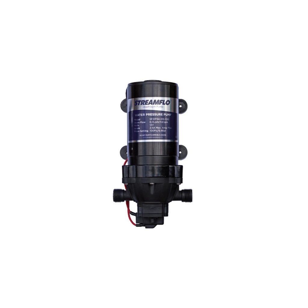 Streamflo&reg; Pump 12v 100psi 6.0lpm 1/2inch m/m