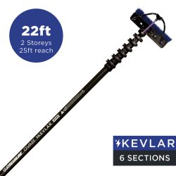 Streamline® OVA8 Carbon Pole 6 Section 22ft (25ft reach) Ecoline™ - Kevlar Base Section